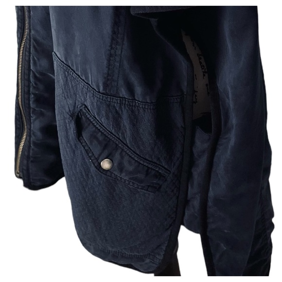 Anthropologie Hooded Utility Cape by Hei Hei Size M/L Navy - Picture 11 of 15